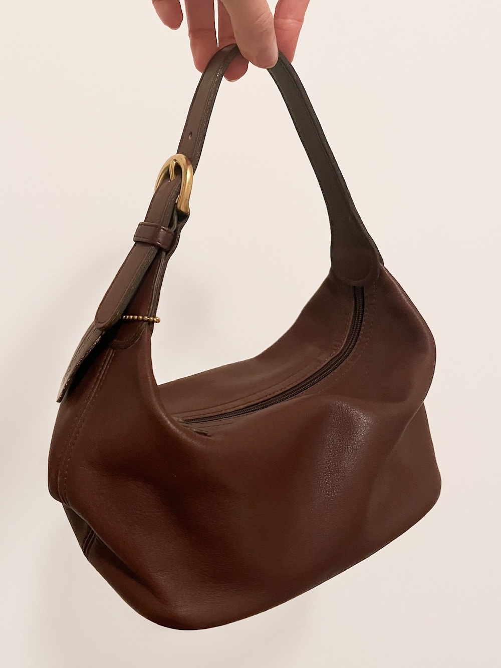 Vintage Coach 4145 Mini Hobo Mahogany Brown Glove-Tanned Leather Handbag